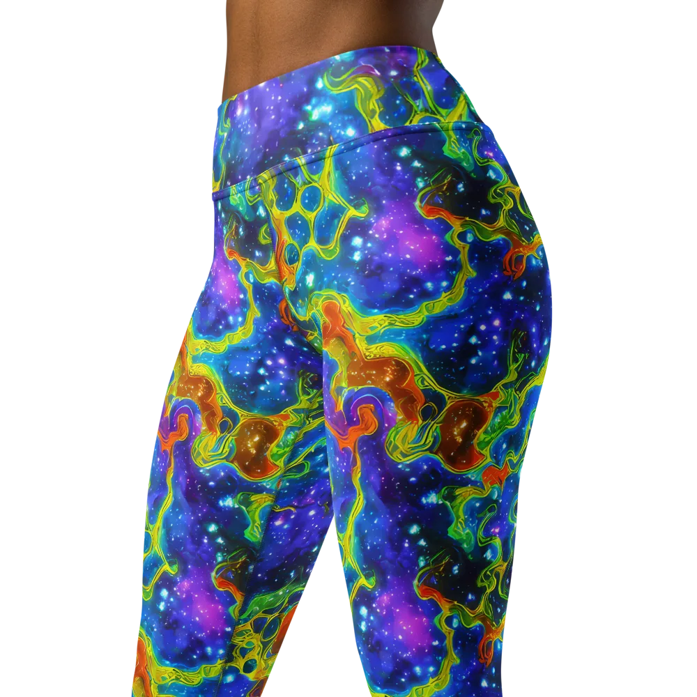 Starfire Maze on Yoga Leggings — Left Front