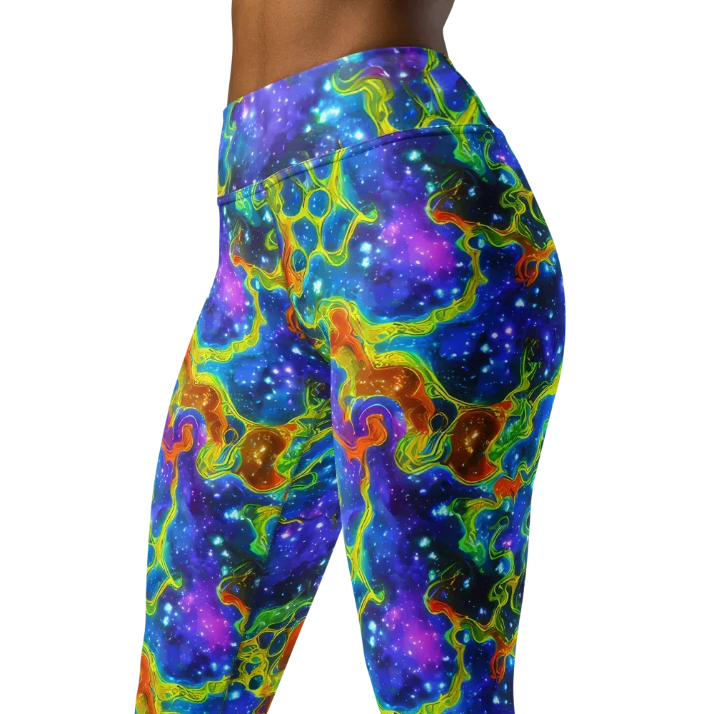 Starfire Maze on Yoga Leggings — Left Front