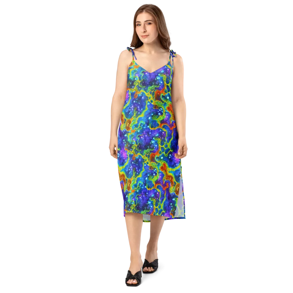 Starfire Maze on Slip Dress — Front