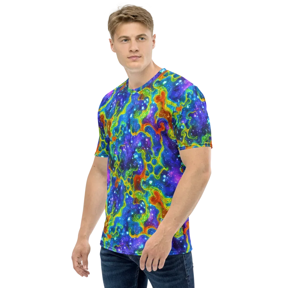Starfire Maze on Men's Crew Neck T-Shirt — Left
