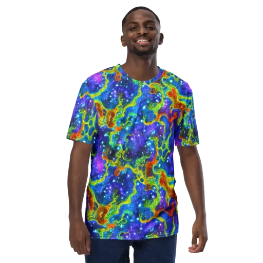 Starfire Maze on a Men's Crew Neck T-Shirt