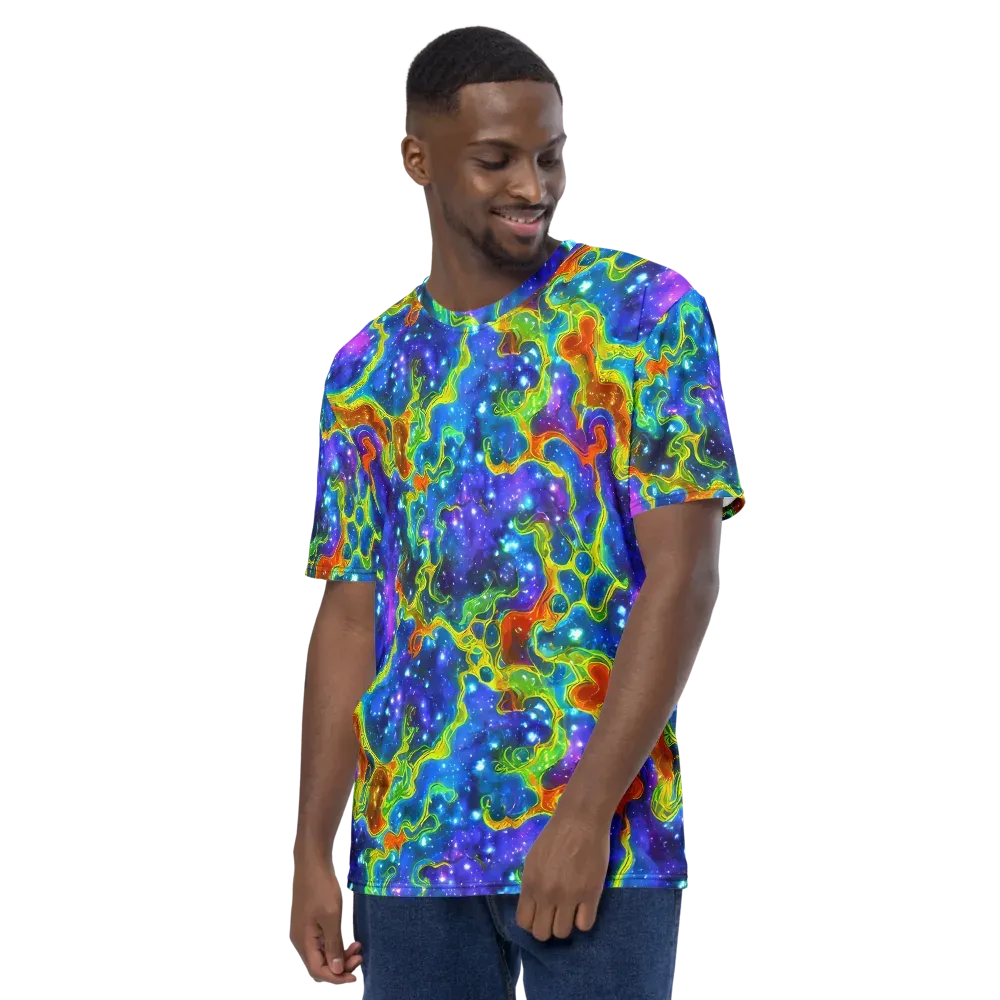 Starfire Maze on Men's Crew Neck T-Shirt — Left