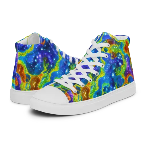 Starfire Maze on a Men's High Top Canvas Shoes