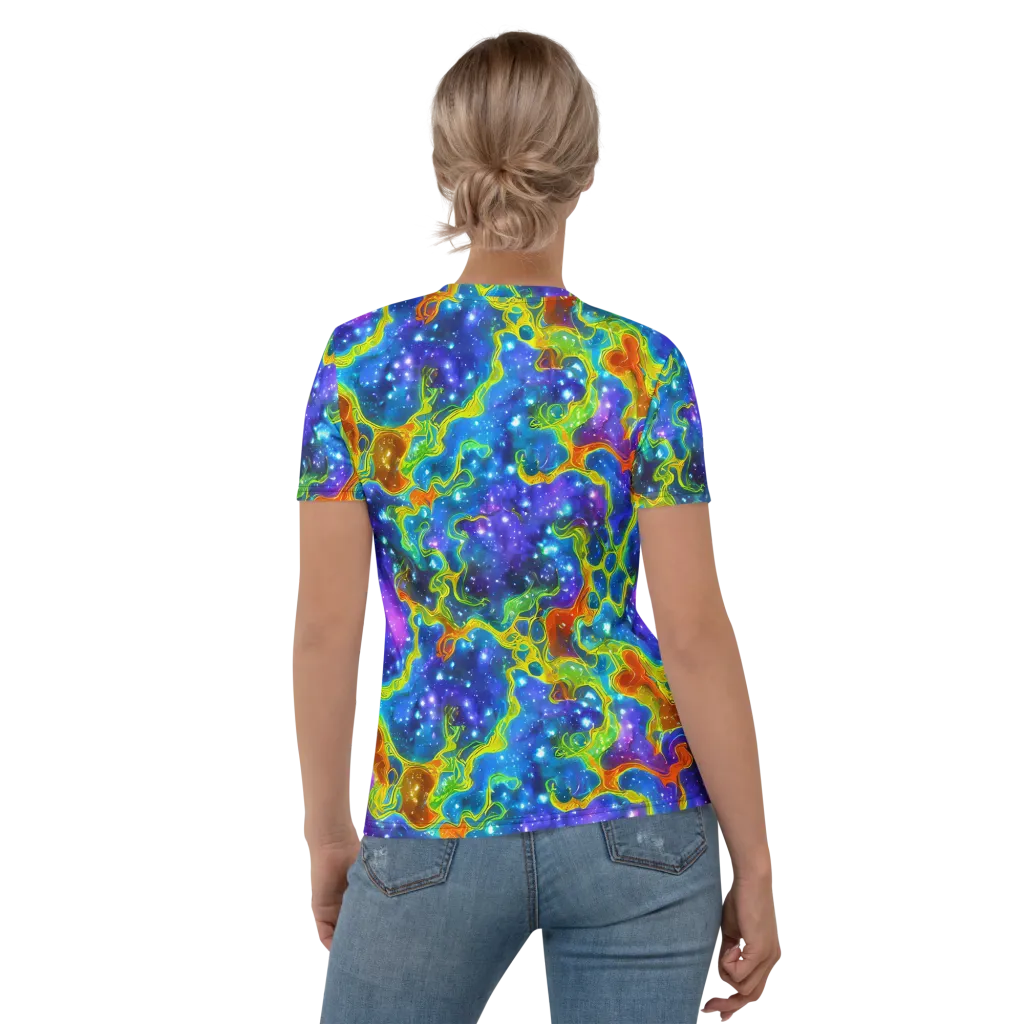 Starfire Maze on Women's Crew Neck T-Shirt — Back