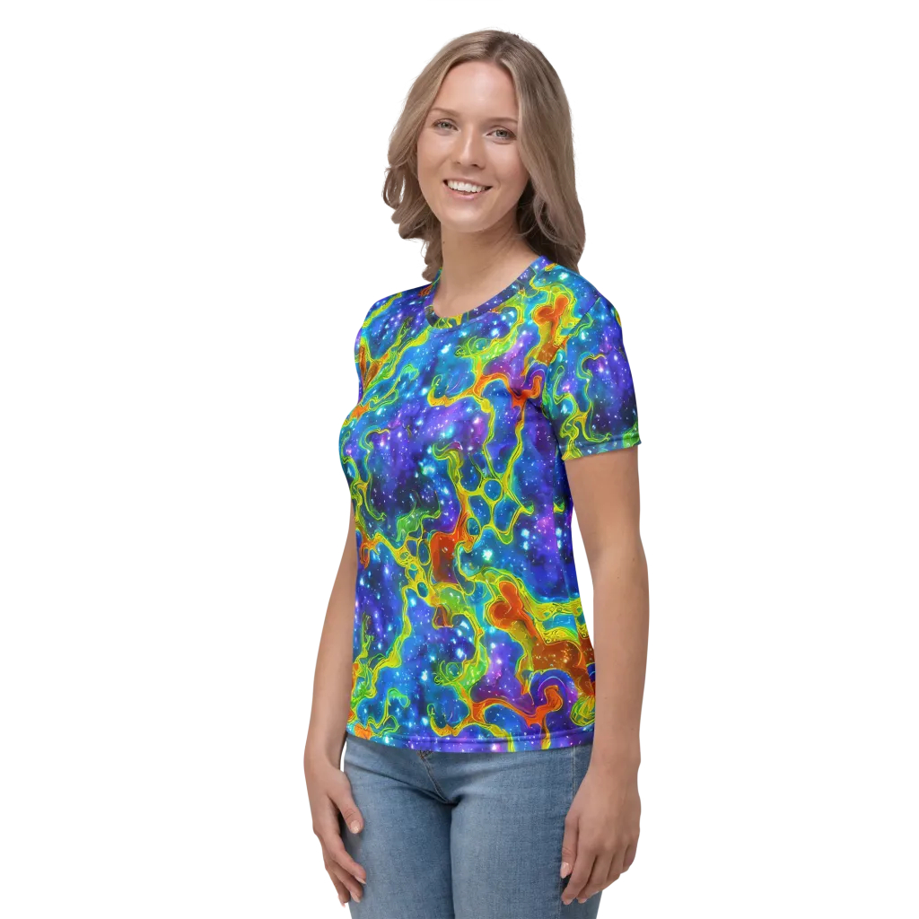 Starfire Maze on Women's Crew Neck T-Shirt — Left