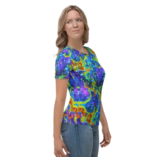 Starfire Maze on a Women's Crew Neck T-Shirt