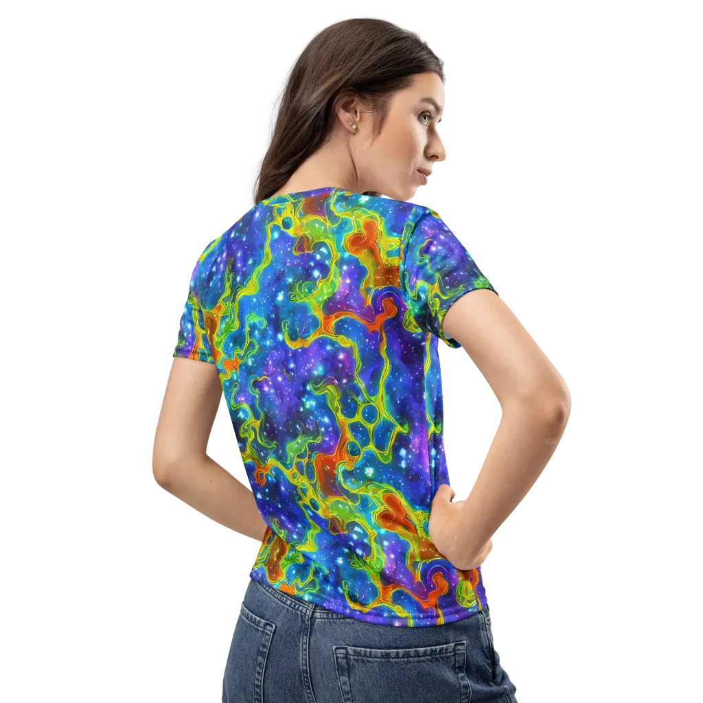 Starfire Maze on Women's Crew Neck T-Shirt — Back