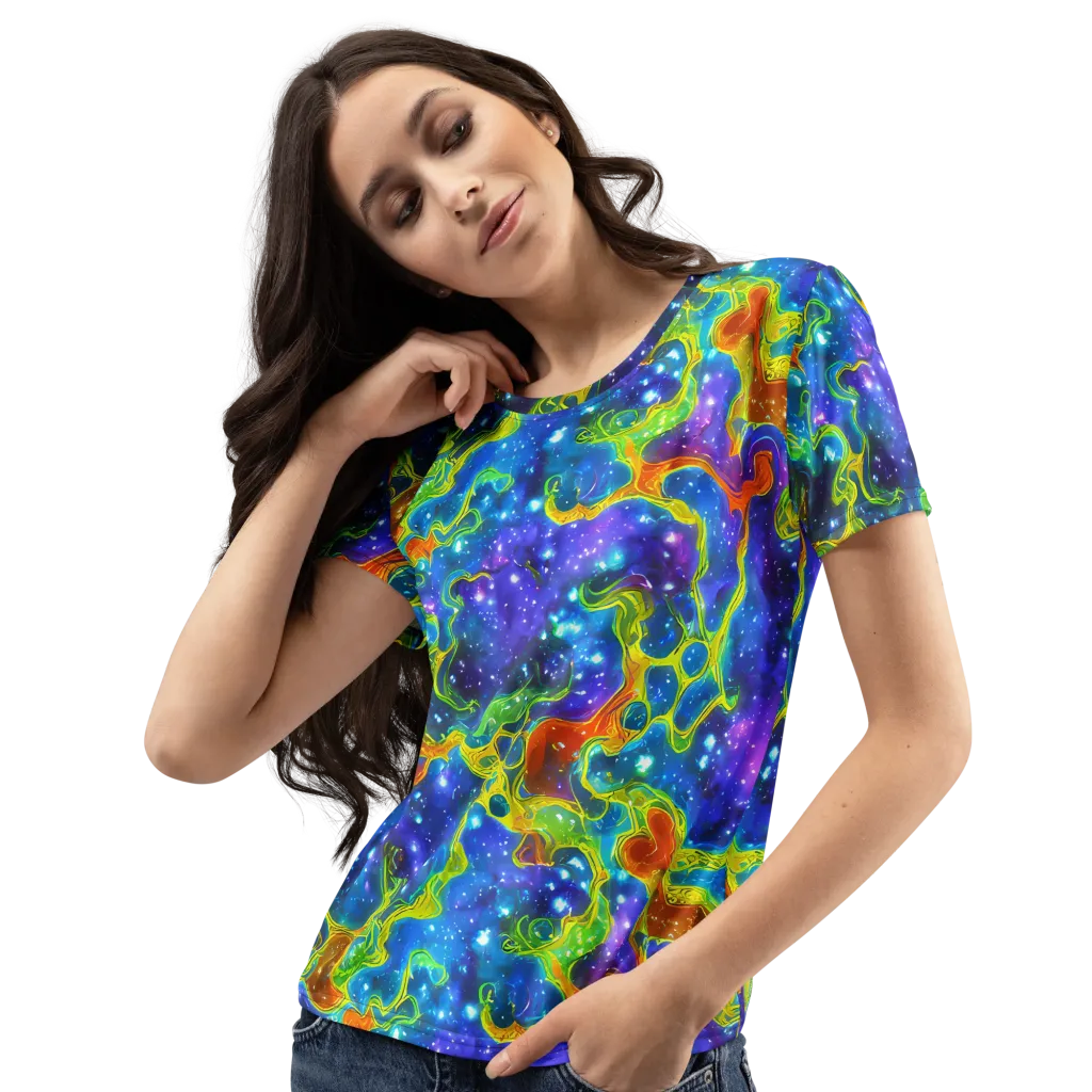 Starfire Maze on Women's Crew Neck T-Shirt — Left Front