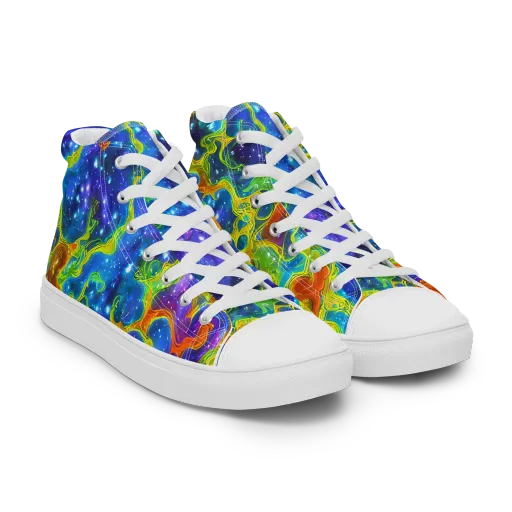 Starfire Maze on a Women's High Top Canvas Shoes