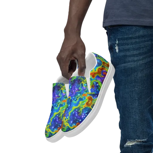Starfire Maze on a Men's Slip-On Canvas Shoes