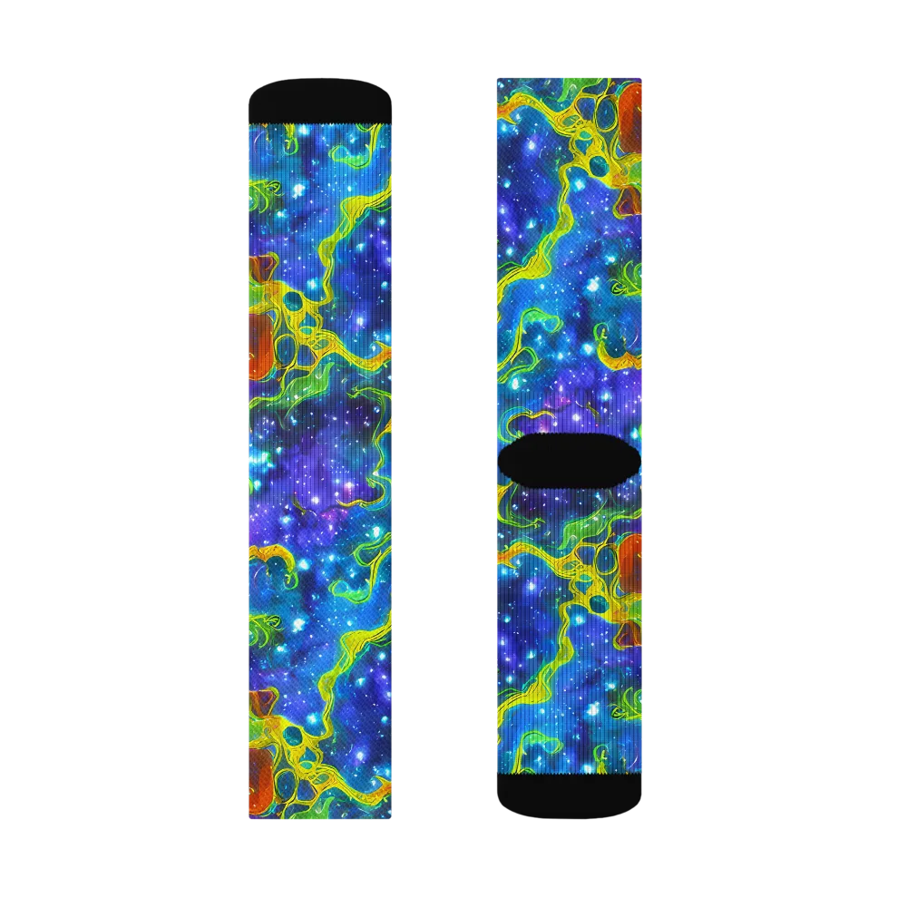 Starfire Maze on Socks — Left Sock