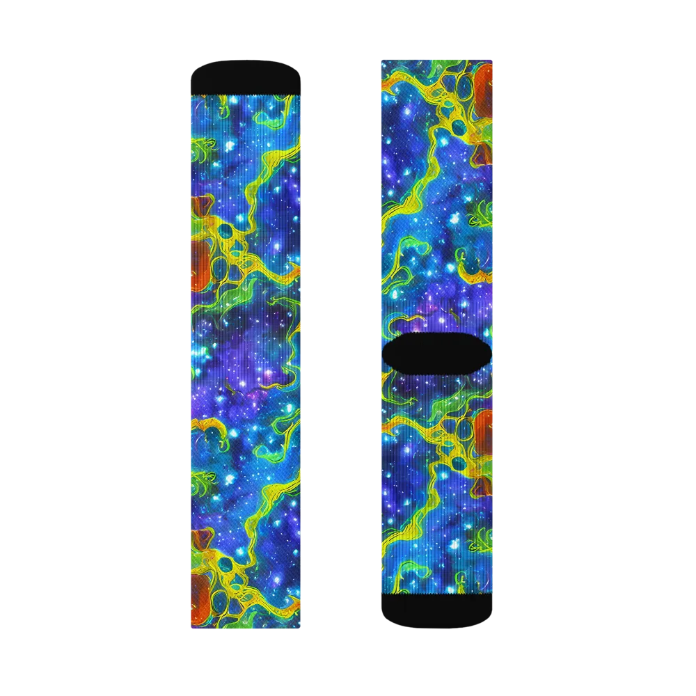 Starfire Maze on Socks — Right Sock