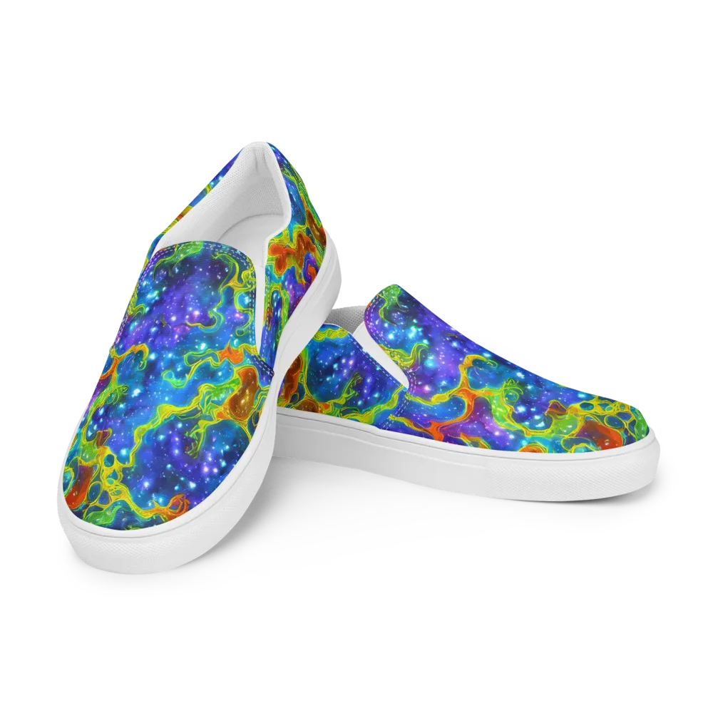 Starfire Maze on Women's Slip-On Canvas Shoes — Left Front