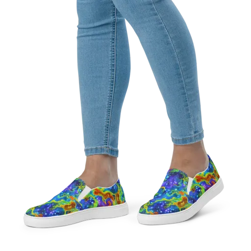 Starfire Maze on a Women's Slip-On Canvas Shoes