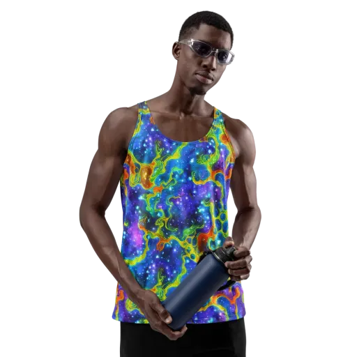 Starfire Maze on a Men's Tank Top