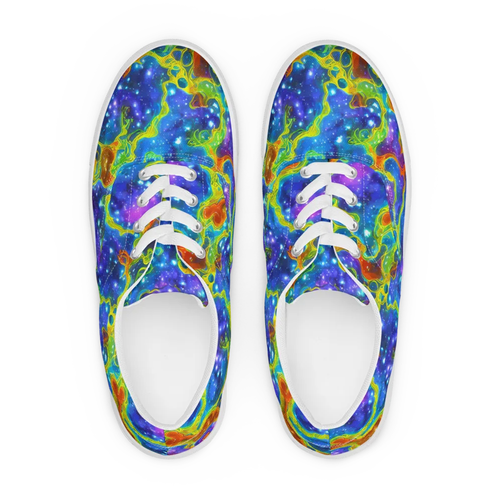 Starfire Maze on Men's Lace-Up Canvas Shoes — Front