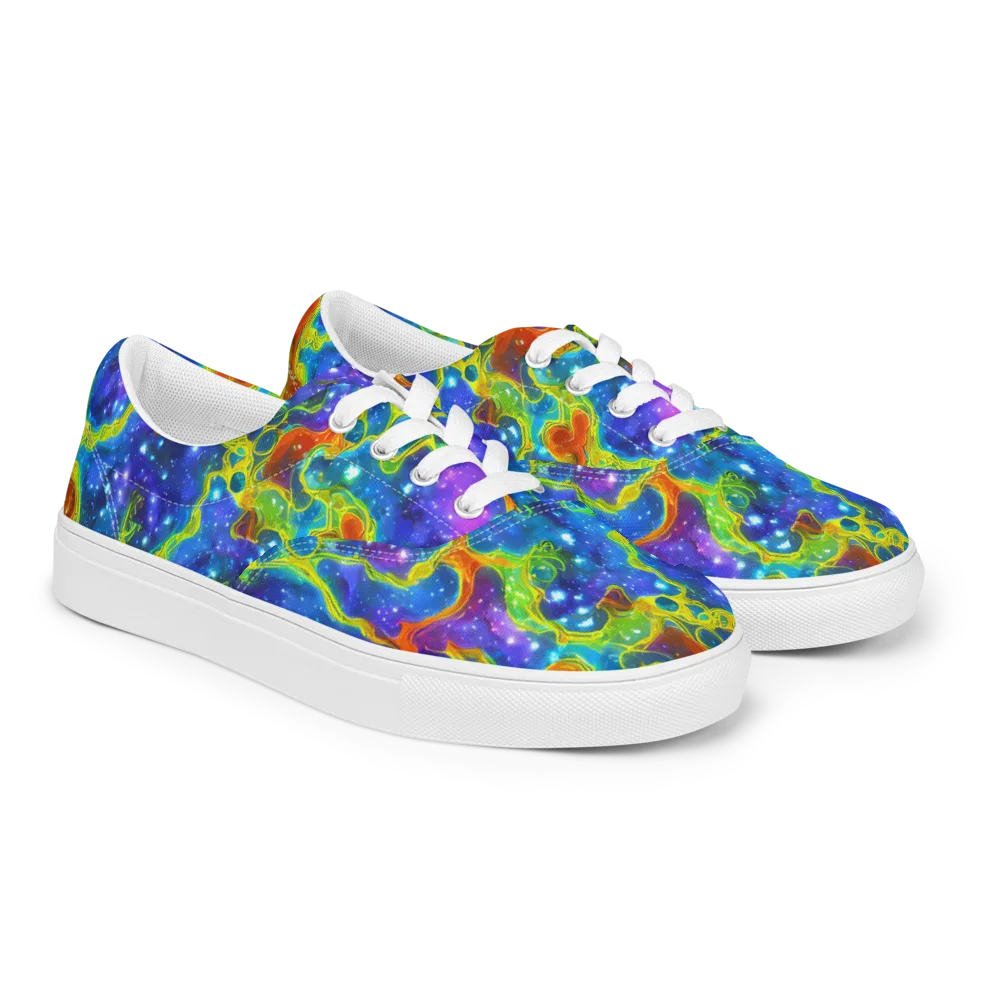 Starfire Maze on Men's Lace-Up Canvas Shoes — Right Front
