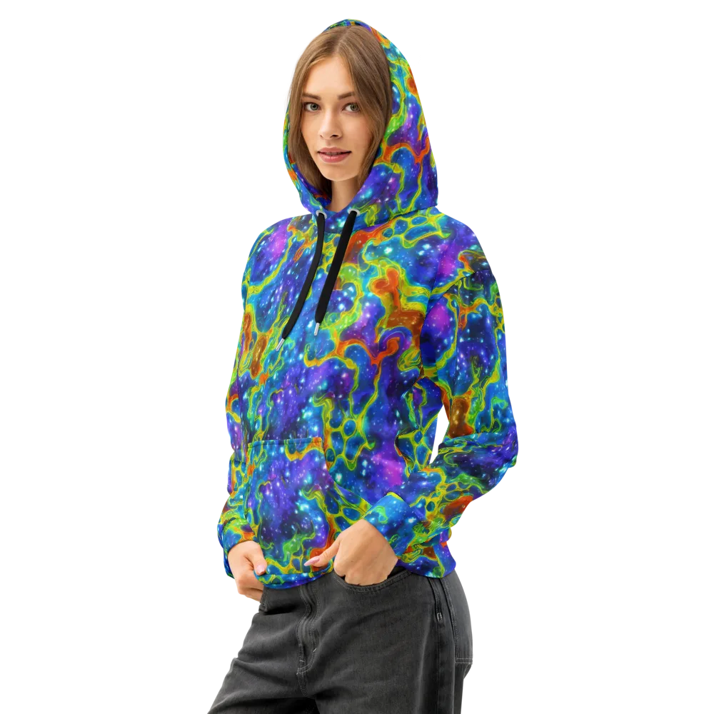 Starfire Maze on Cotton Hoodie — Left Front