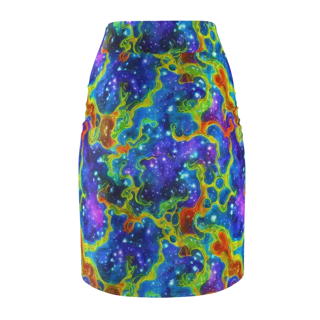 Starfire Maze on Pencil Skirt — Back