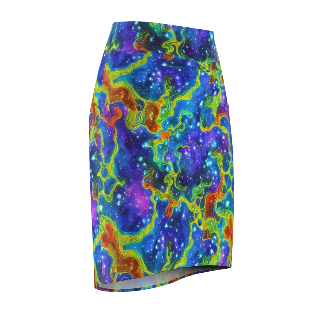 Starfire Maze on Pencil Skirt — Front Side