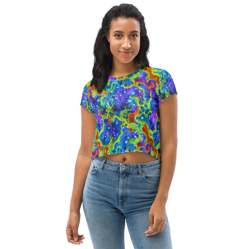 Starfire Maze on Crop Tee — Front