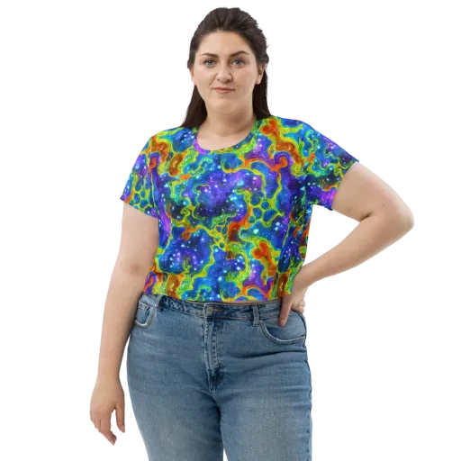 Starfire Maze on a Crop Tee