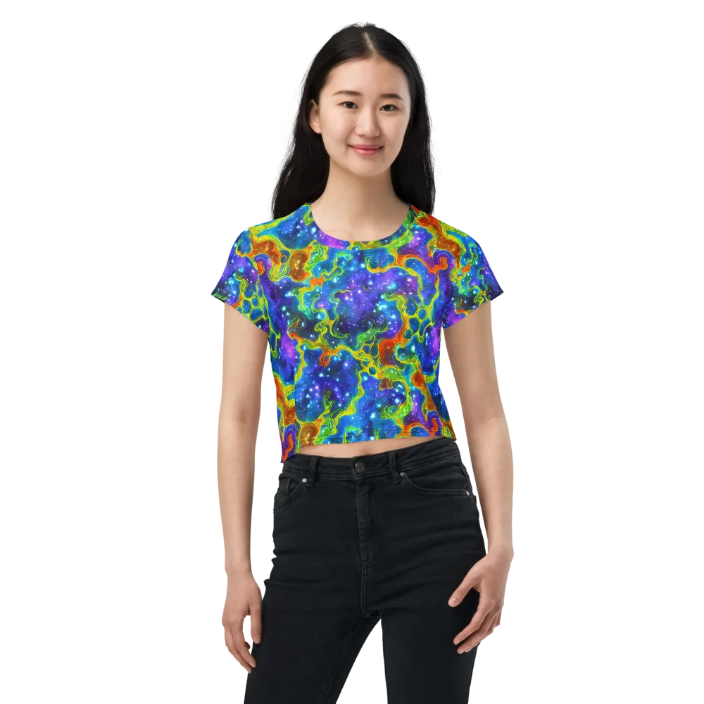 Starfire Maze on Crop Tee — Front
