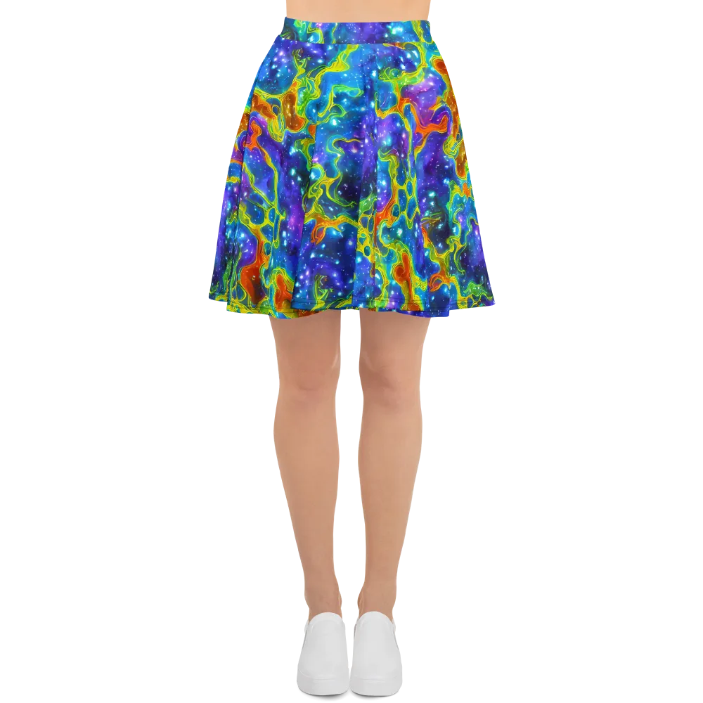 Starfire Maze on Skater Skirt — Front