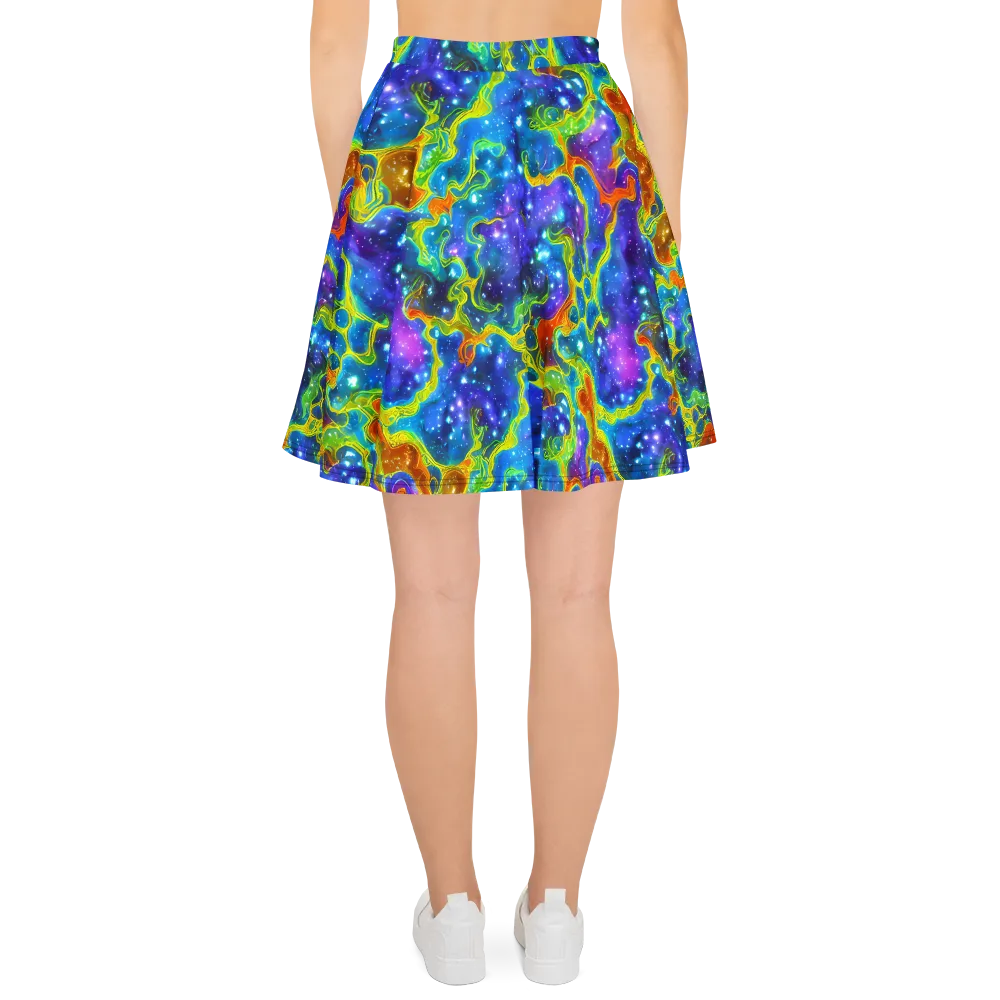 Starfire Maze on Skater Skirt — Back