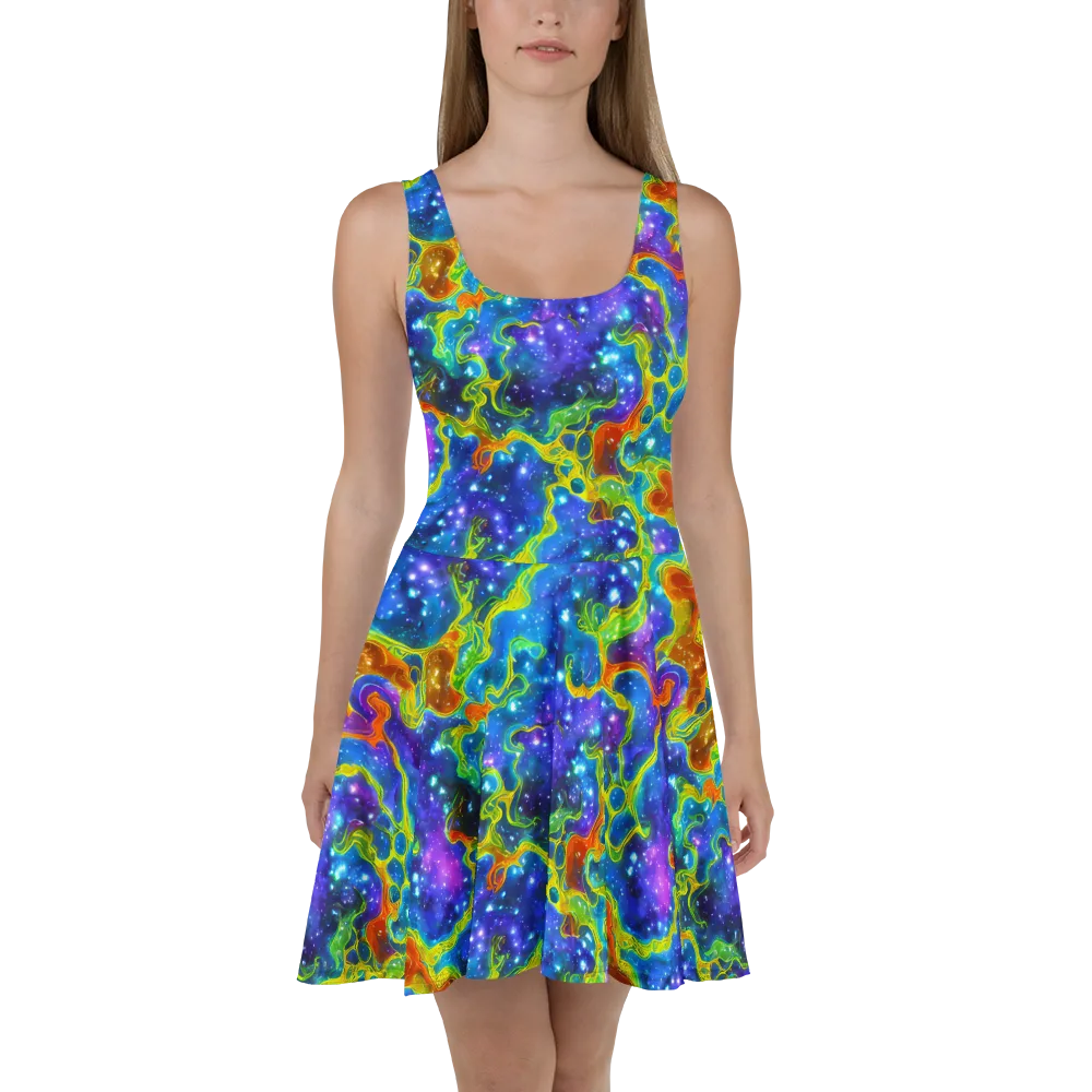 Starfire Maze on Skater Dress — Front
