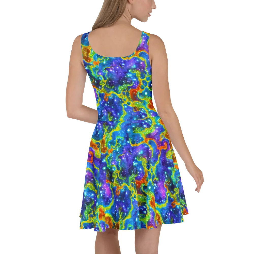 Starfire Maze on Skater Dress — Back