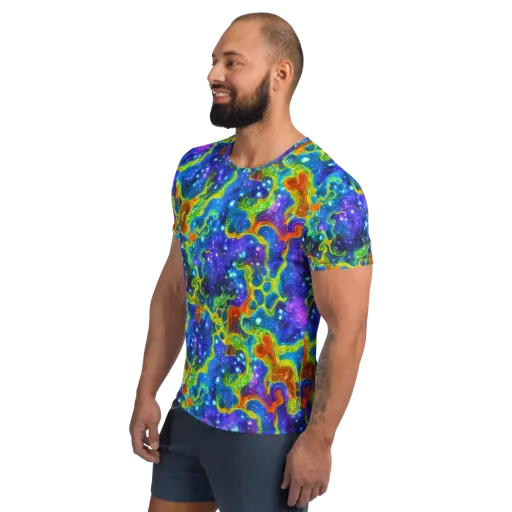 Starfire Maze on a Men's Athletic T-Shirt