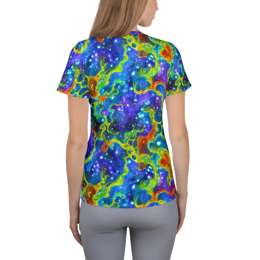 Starfire Maze on Women's Athletic T-Shirt — Back