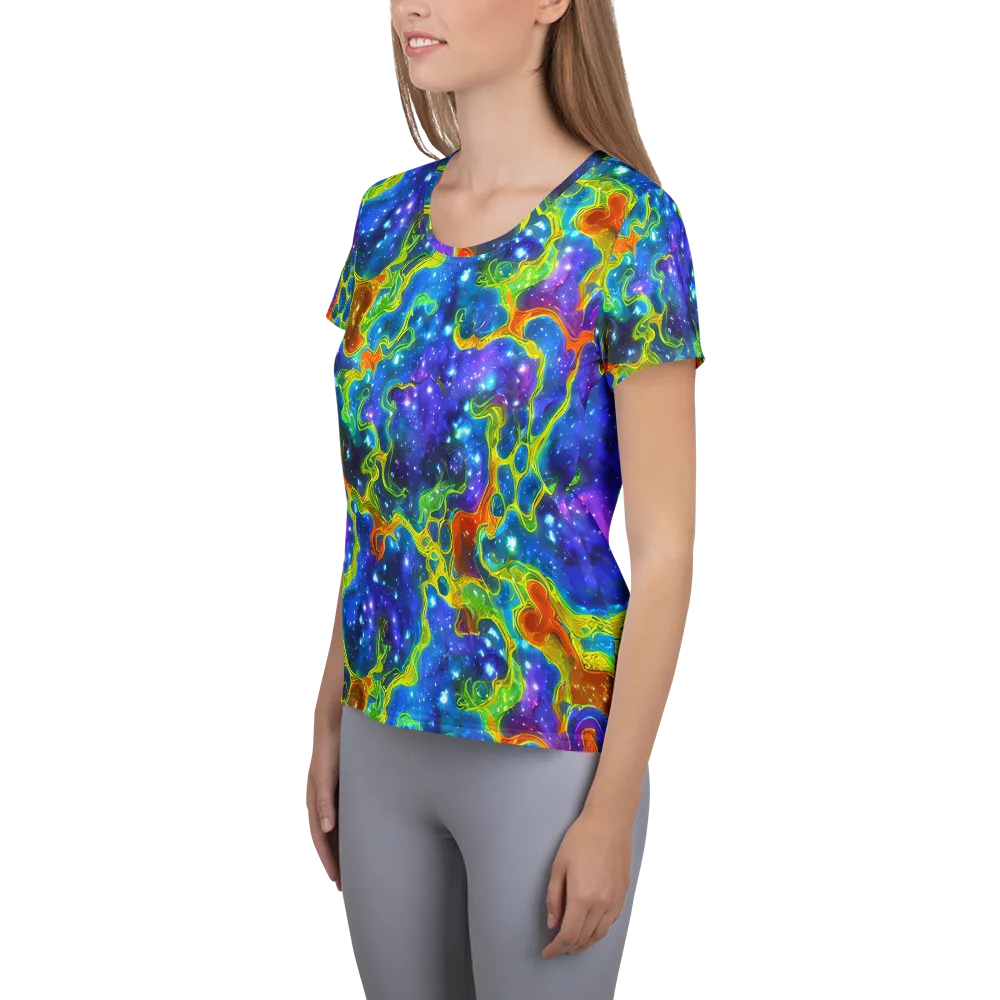 Starfire Maze on Women's Athletic T-Shirt — Left