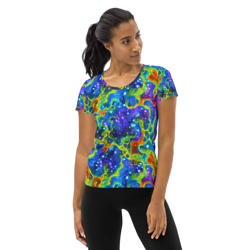 Starfire Maze on Women's Athletic T-Shirt — Front
