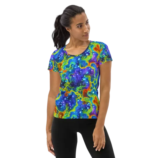 Starfire Maze on a Women's Athletic T-Shirt