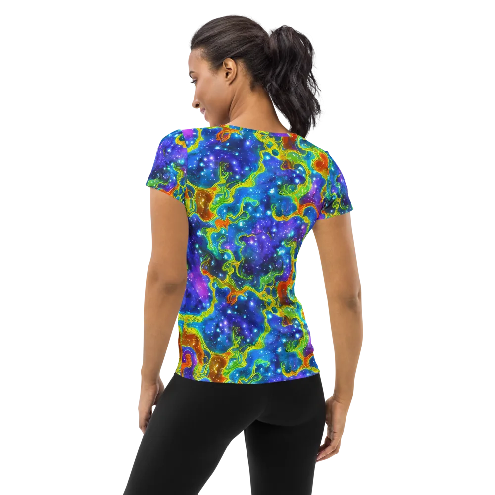 Starfire Maze on Women's Athletic T-Shirt — Back