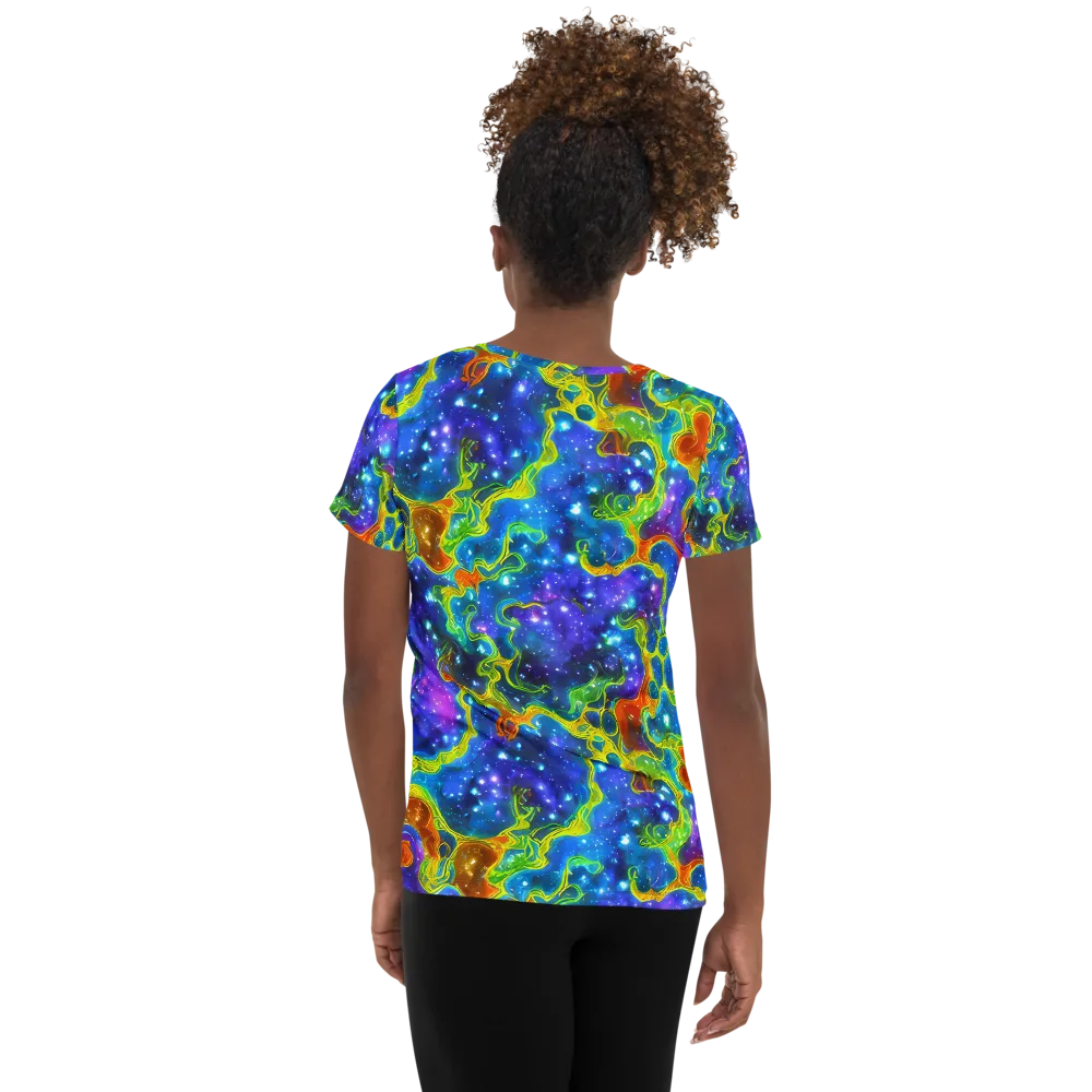 Starfire Maze on Women's Athletic T-Shirt — Back