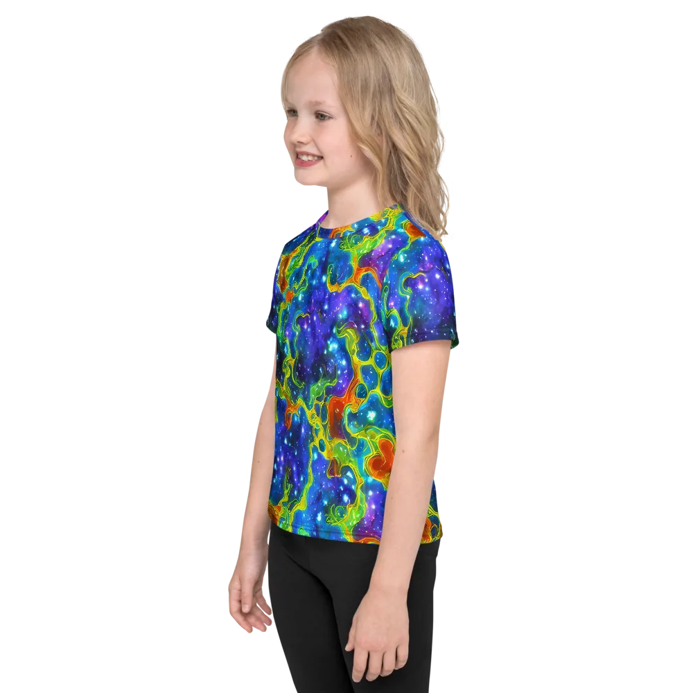 Starfire Maze on Kids Crew Neck T-Shirt — Left