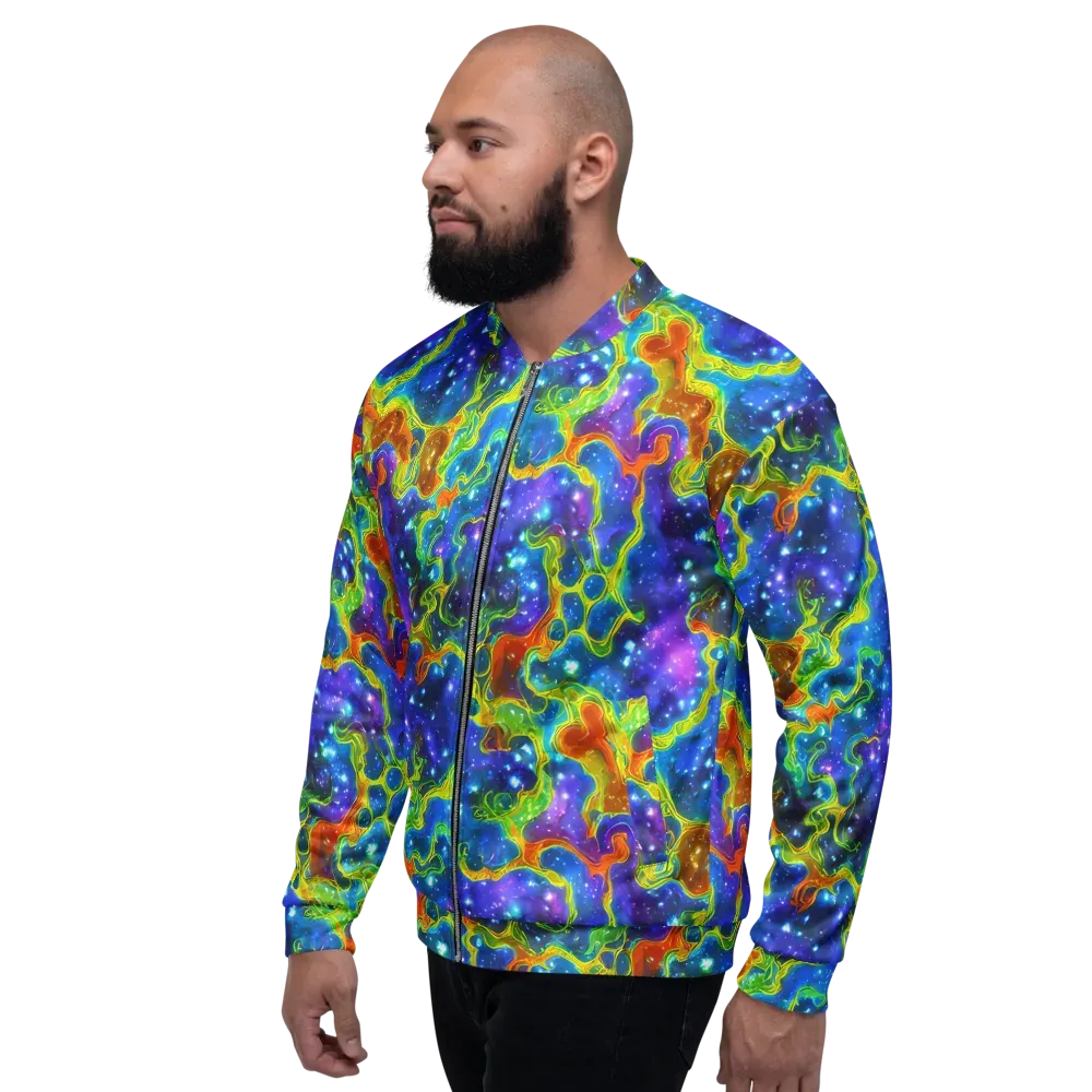 Starfire Maze on Bomber Jacket — Left