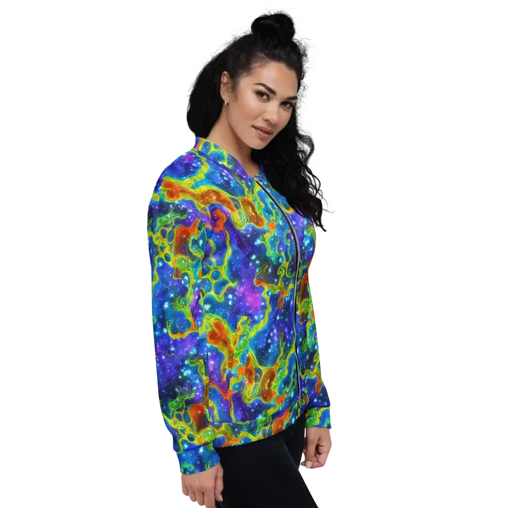 Starfire Maze on Bomber Jacket — Right