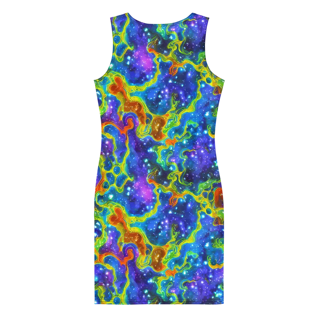 Starfire Maze on Bodycon Dress — Back