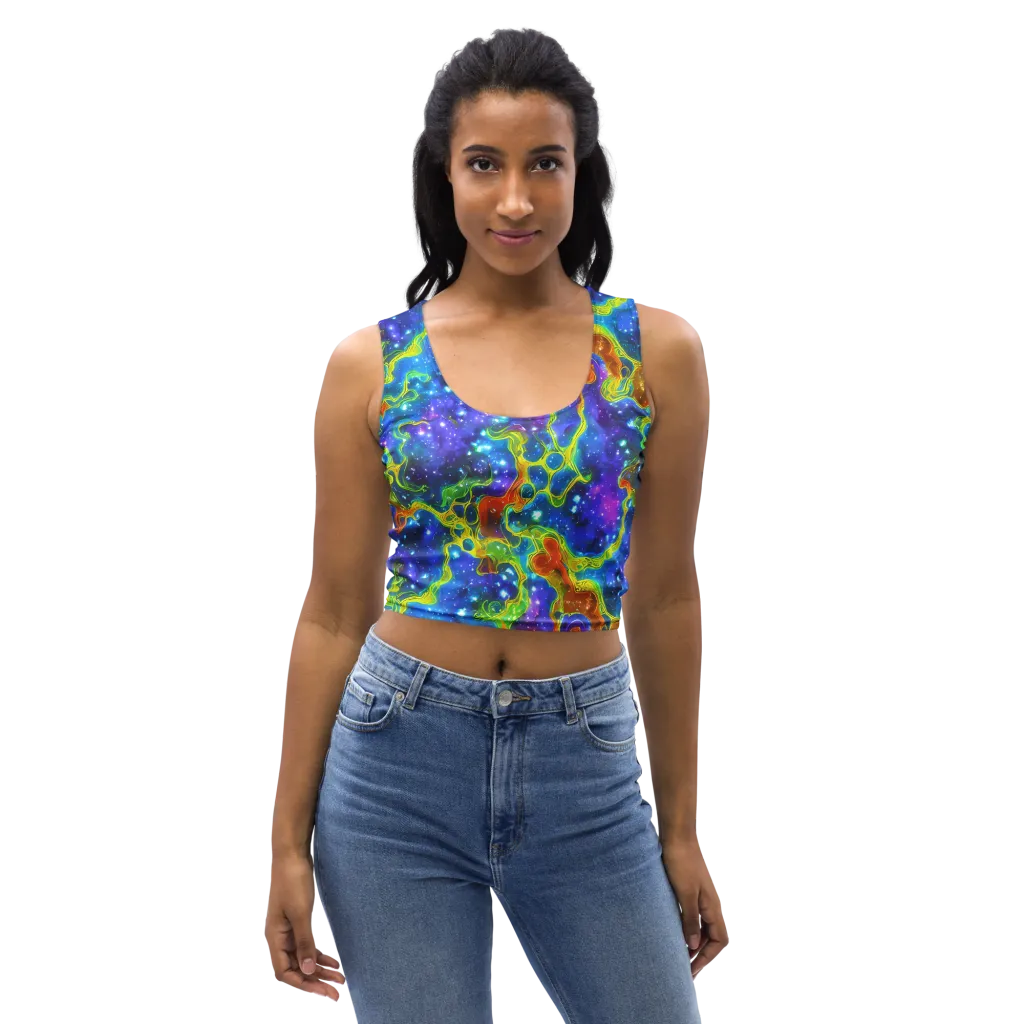 Starfire Maze on Crop Top — Front
