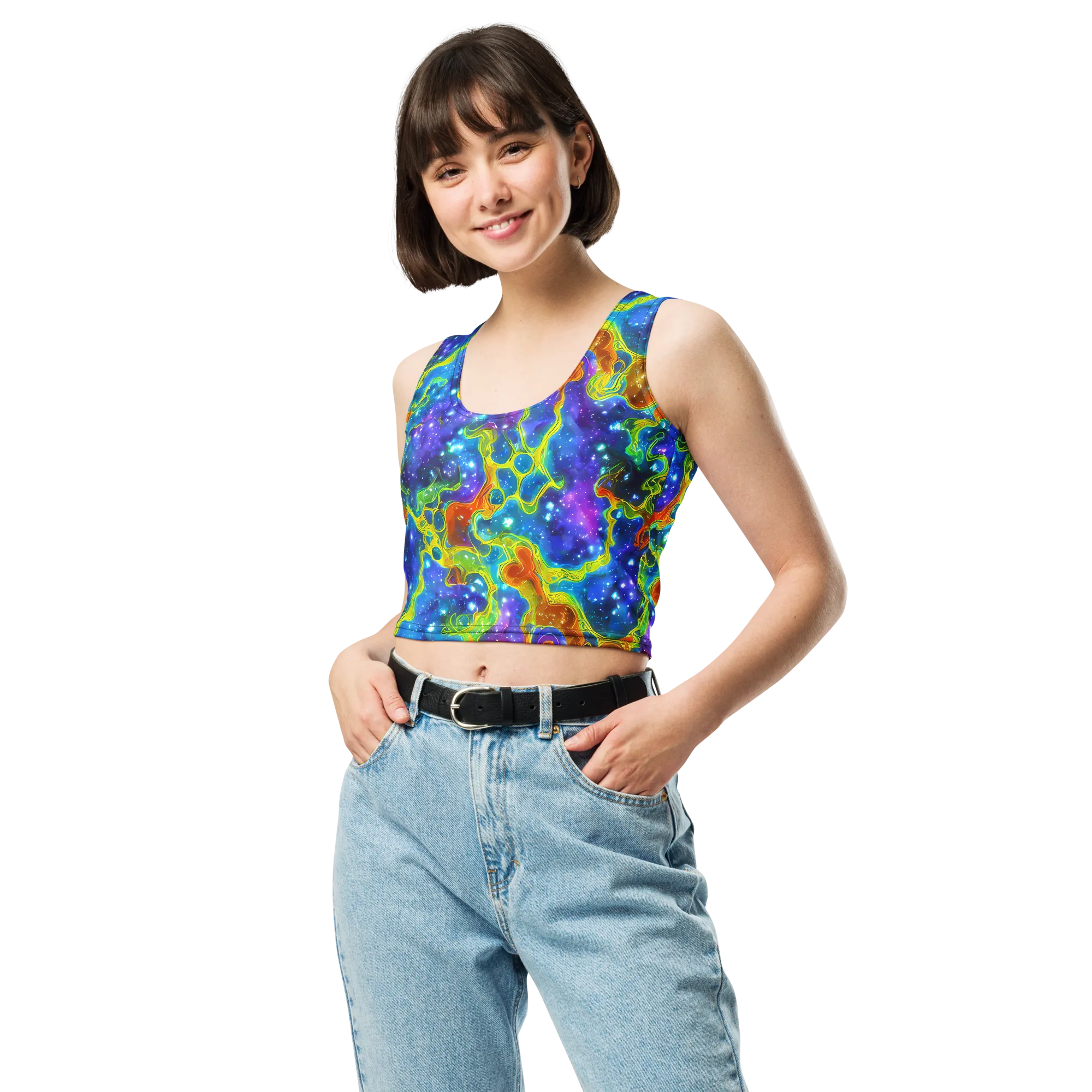 Starfire Maze on Crop Top — Front