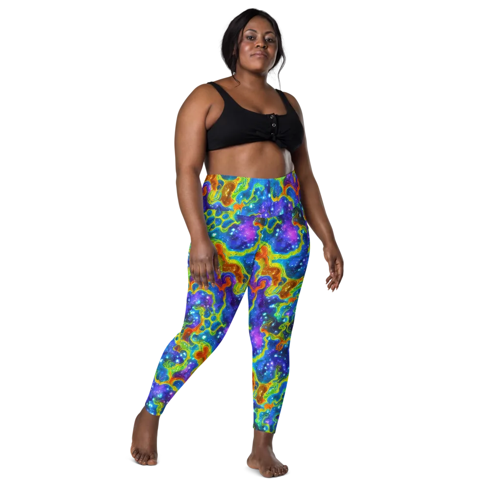 Starfire Maze on Leggings with Pockets — Front