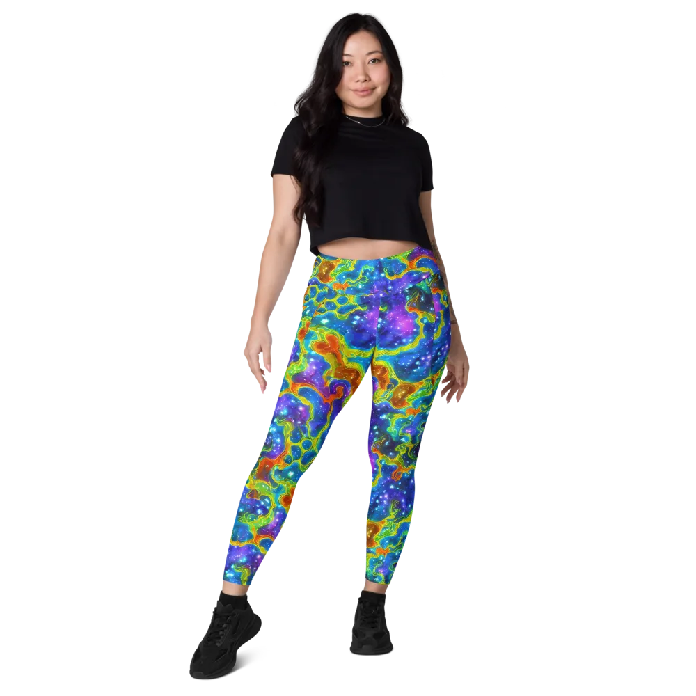 Starfire Maze on Leggings with Pockets — Front