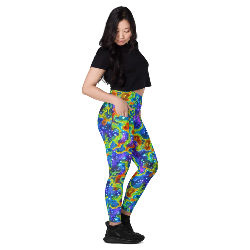 Starfire Maze on Leggings with Pockets — Right