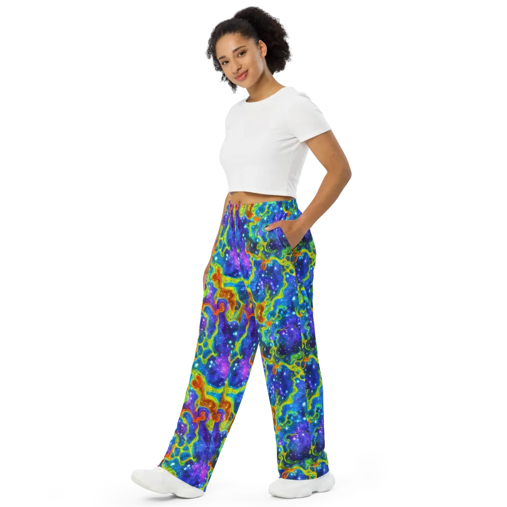 Starfire Maze on Wide-Leg Pants — Left Front