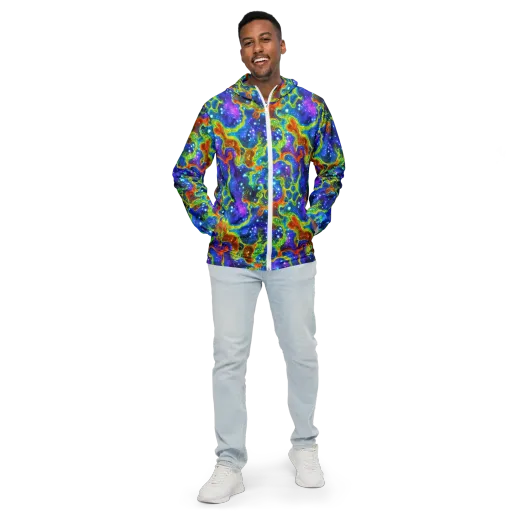 Starfire Maze on a Men's Windbreaker