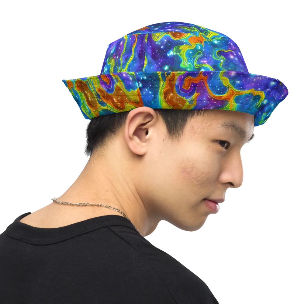 Starfire Maze on Reversible Bucket Hat — Right Outside